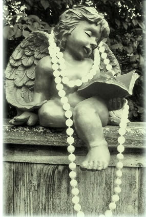 angel with pearls